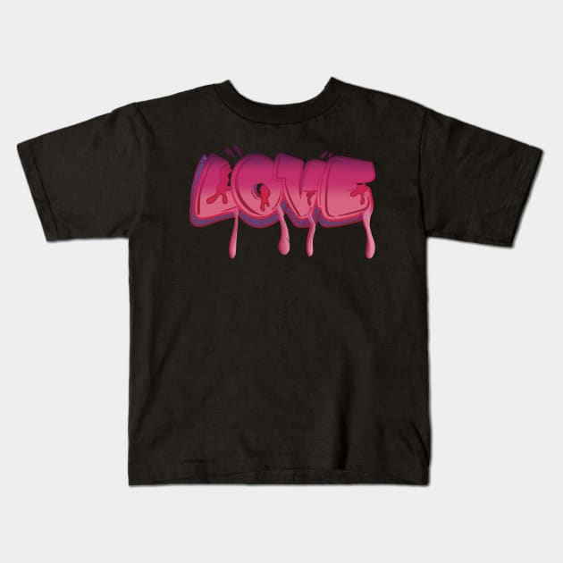 Melting love design Kids T-Shirt by Sheila’s Studio